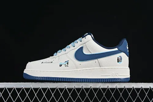 All categories Nk Air Force 1 Air Force series Nk Air Force 1 Low Air Force low-top Nike Air Force 1'07 Low Bape co-branded beige stitching Air Force 1 low-top casual sneakers KB1688-002